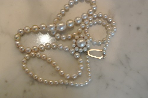 Pearl necklace - clasp by Deirdre O'Donnell