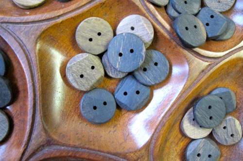 buttons made from bog oak