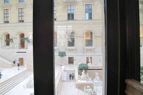 view from the interior of cafe marly